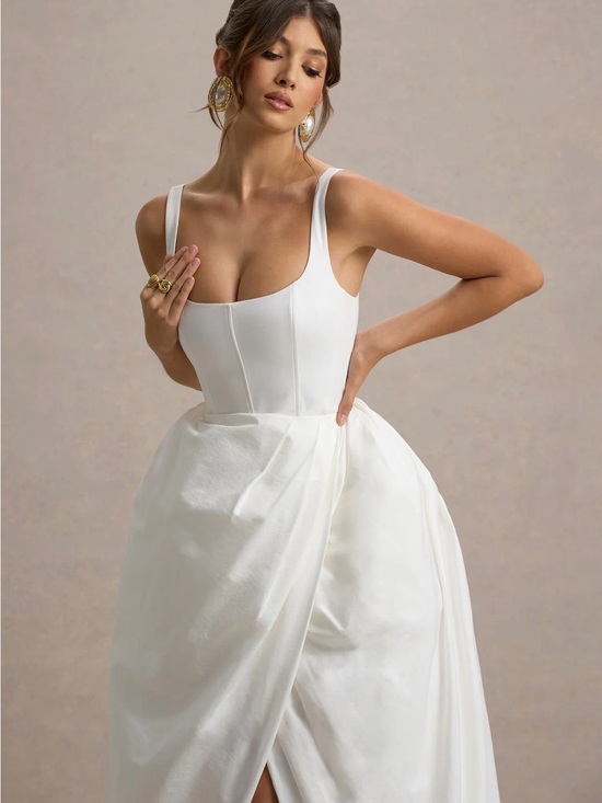 Club L London Dresses & Skirts - Club L London White Strappy Maxi Wedding Dress